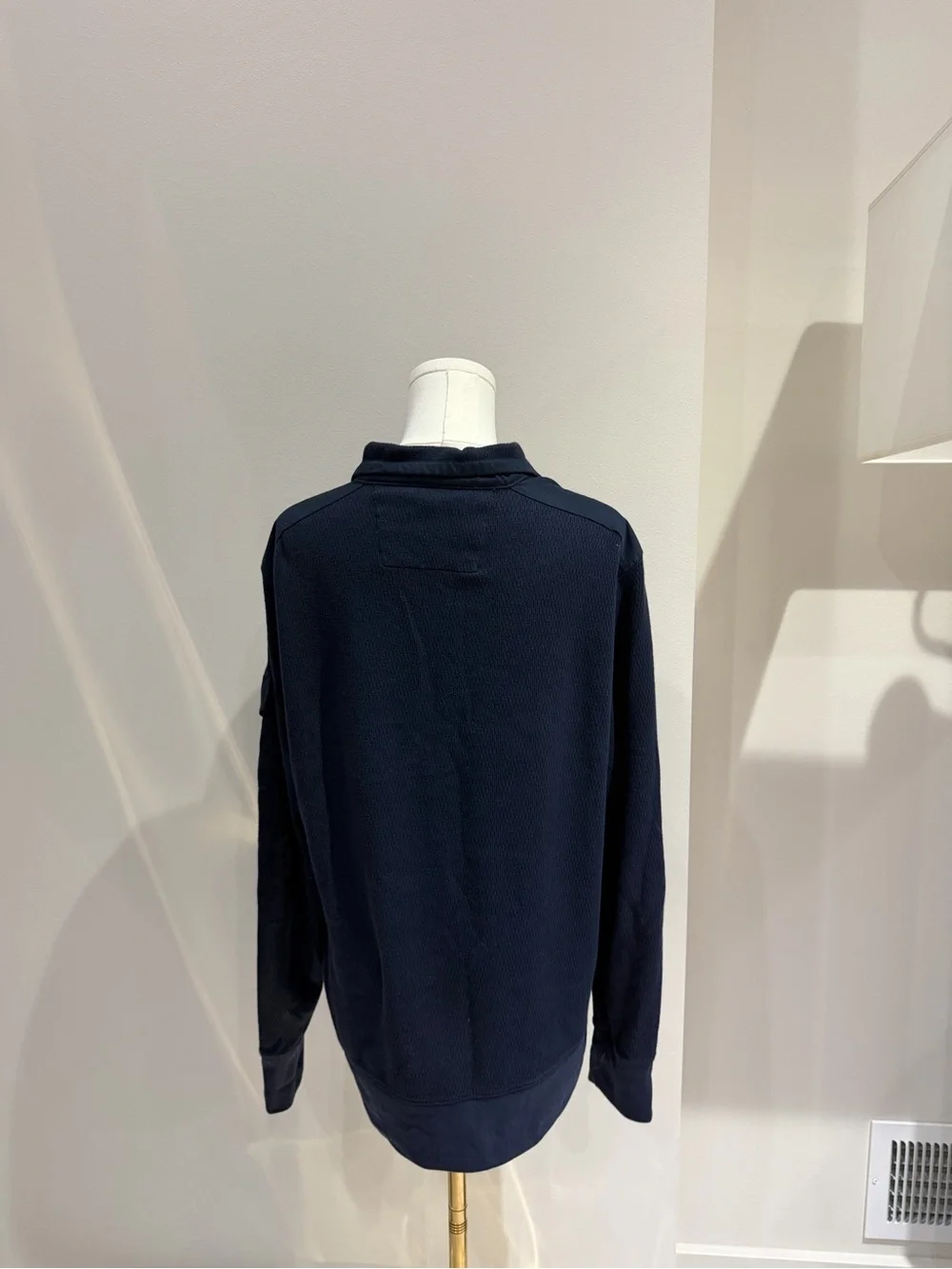 Banana Republic Navy Long-Sleeve Polo Knit